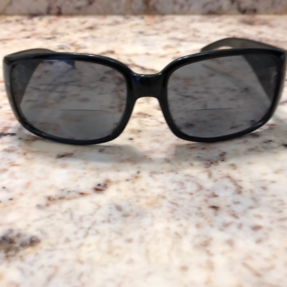 Rectangular reader sunglasses black lenses - Picture 2 of 6
